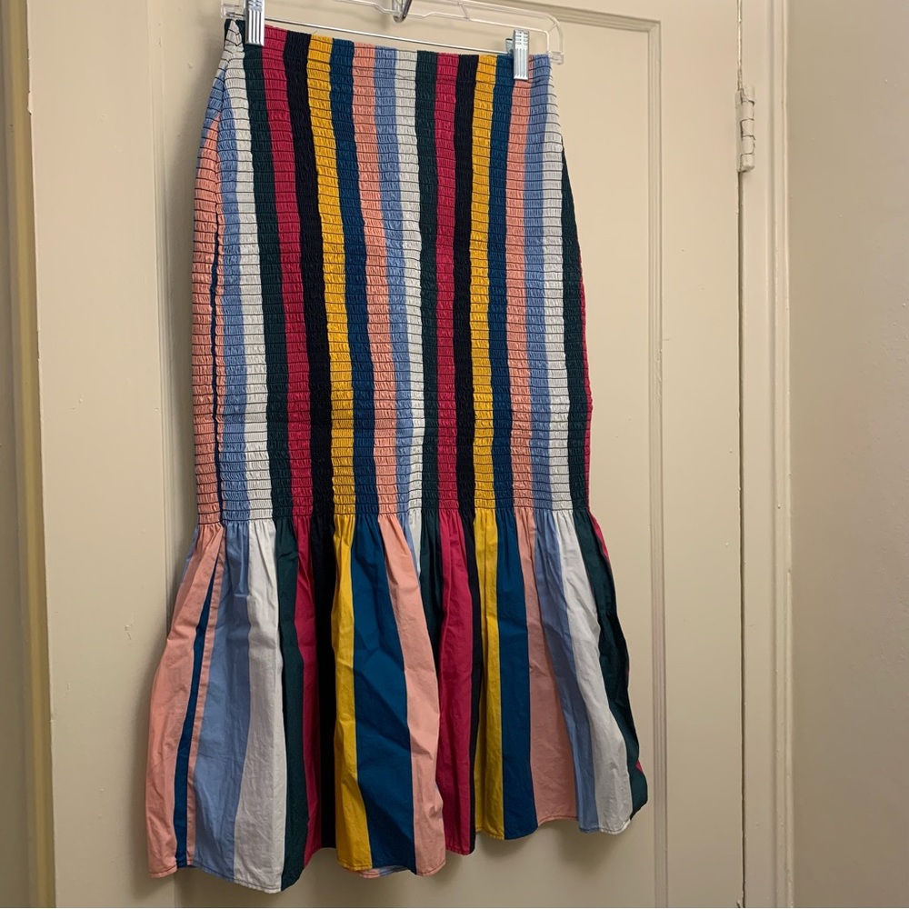 J.Crew Colorful Striped midi skirt